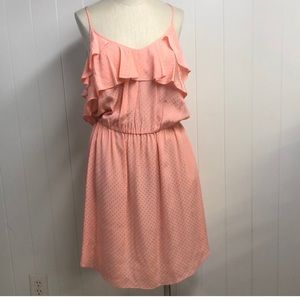 NWT Rebecca Taylor Peach Silk Dress Sz 12